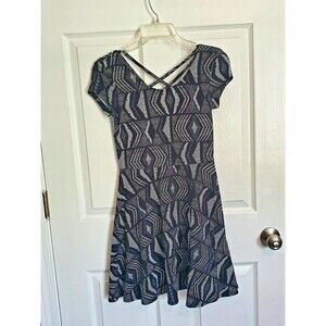 Aeropostale Black and White Strappy Back Fit And Flare Dress  Size S NWT